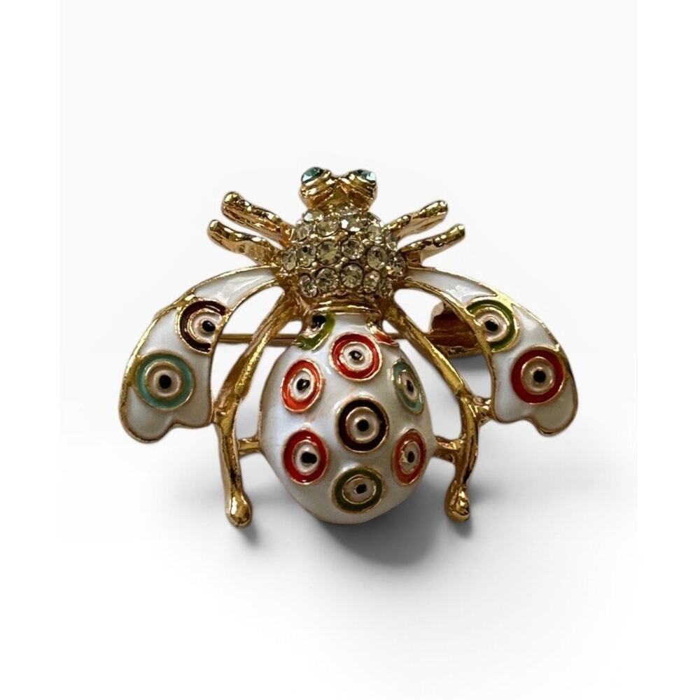 Enamel Bee Brooch/Pin, Baroque style, like new